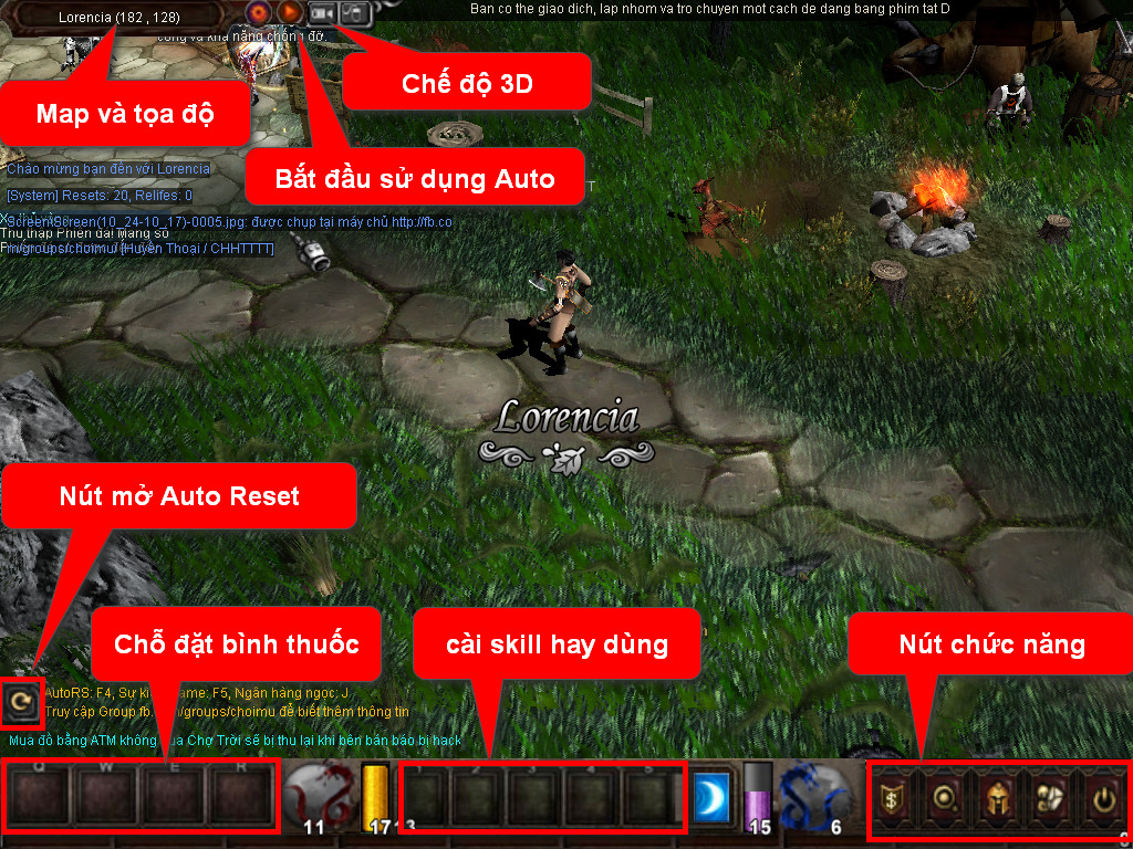 Chức năng chính của Game MU Phép Thuật