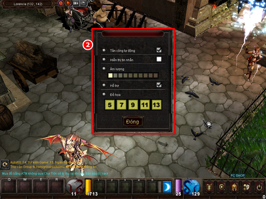 Chức năng chính của Game MU Phép Thuật